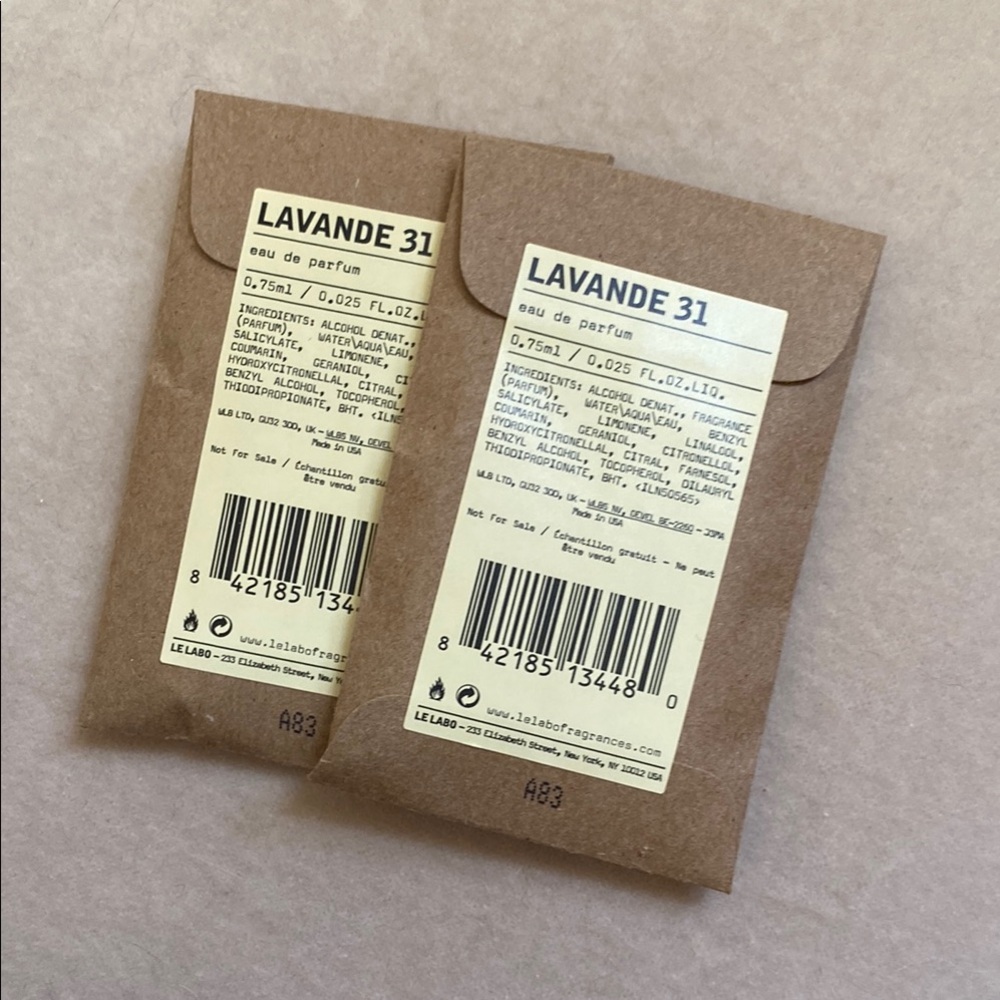 Le Labo Lavande 31 Fragrance Perfume Samples (Lot of 2) - Picture 2 of 2